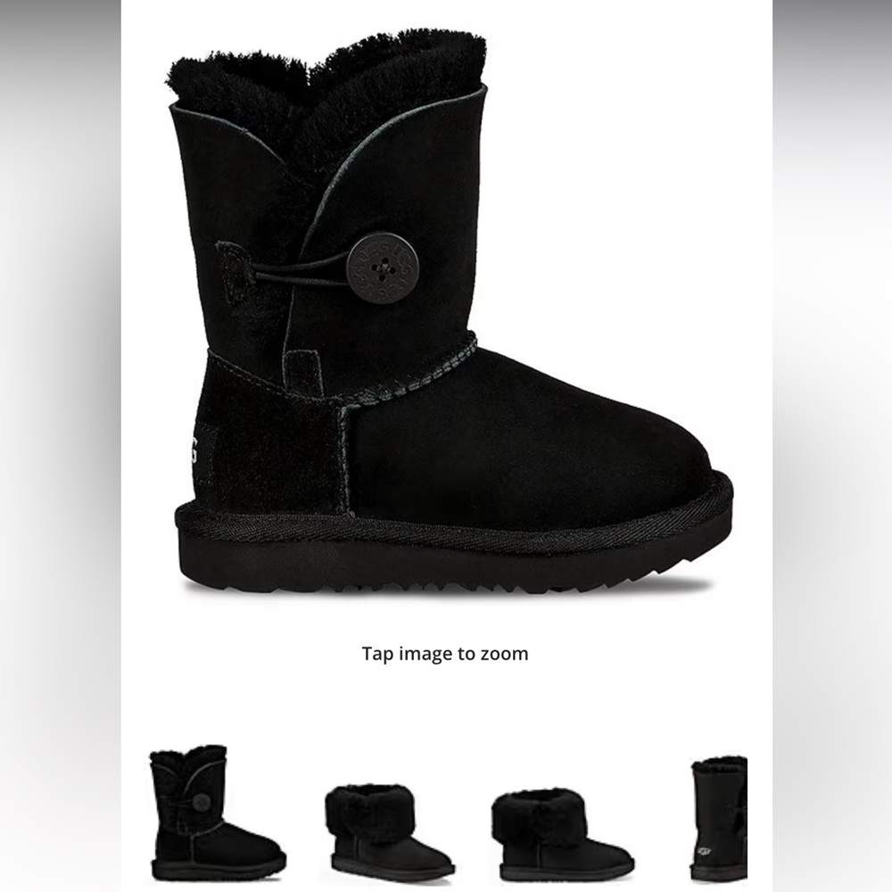 EUC UGG Bailey Button II Boot Black Size 7